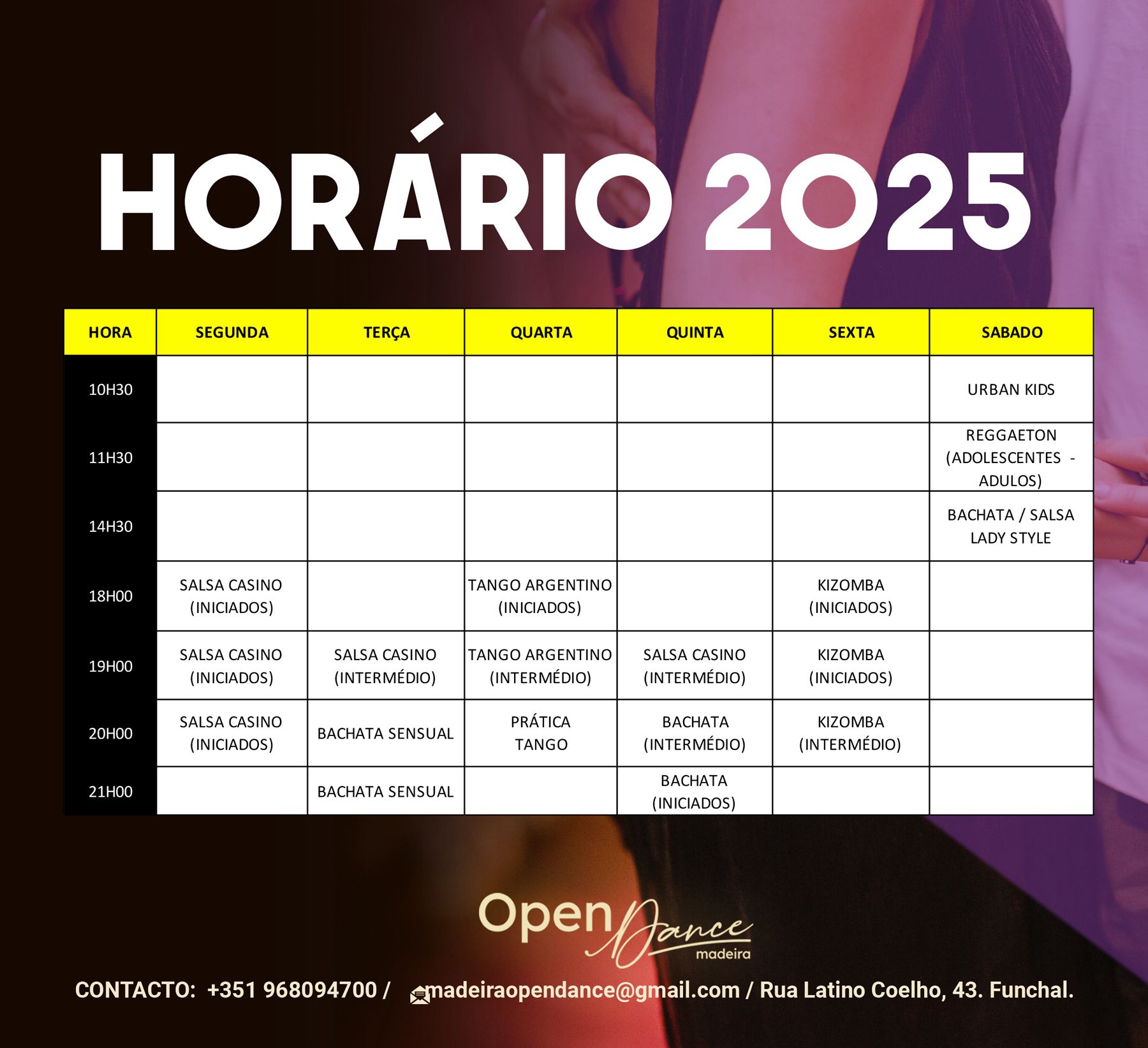 Imagem do Horário Semanal