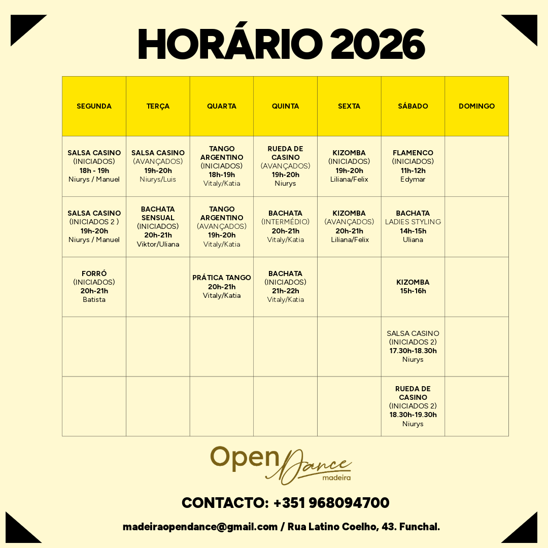 Weekly schedule image